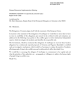 Statement of Armenia on rights of the child