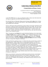 Statement by the United States of America for Closing Reinforced Plenary Session