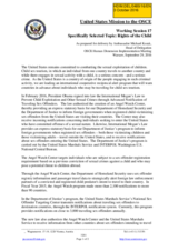 Statement by the United States of America for Working Session 17