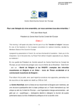 Dr. Jean-Marie HEYDT, President of the Executive Committee - North South Center of the Council of Europe, Written contribution