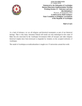 Azerbaijan, Right of reply