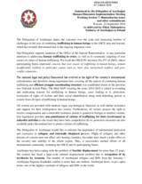 Azerbaijan, Statement