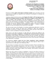 Azerbaijan, Statement
