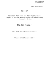 Speech by Martin Kuijer, Substitute Member of the European Commission for Democracy through Law